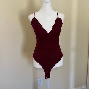 Red Windsor bodysuit